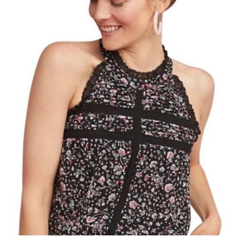 Maeve by Anthropologie Ruffled Tank Floral Blouse. Sz M. Flaw‎
